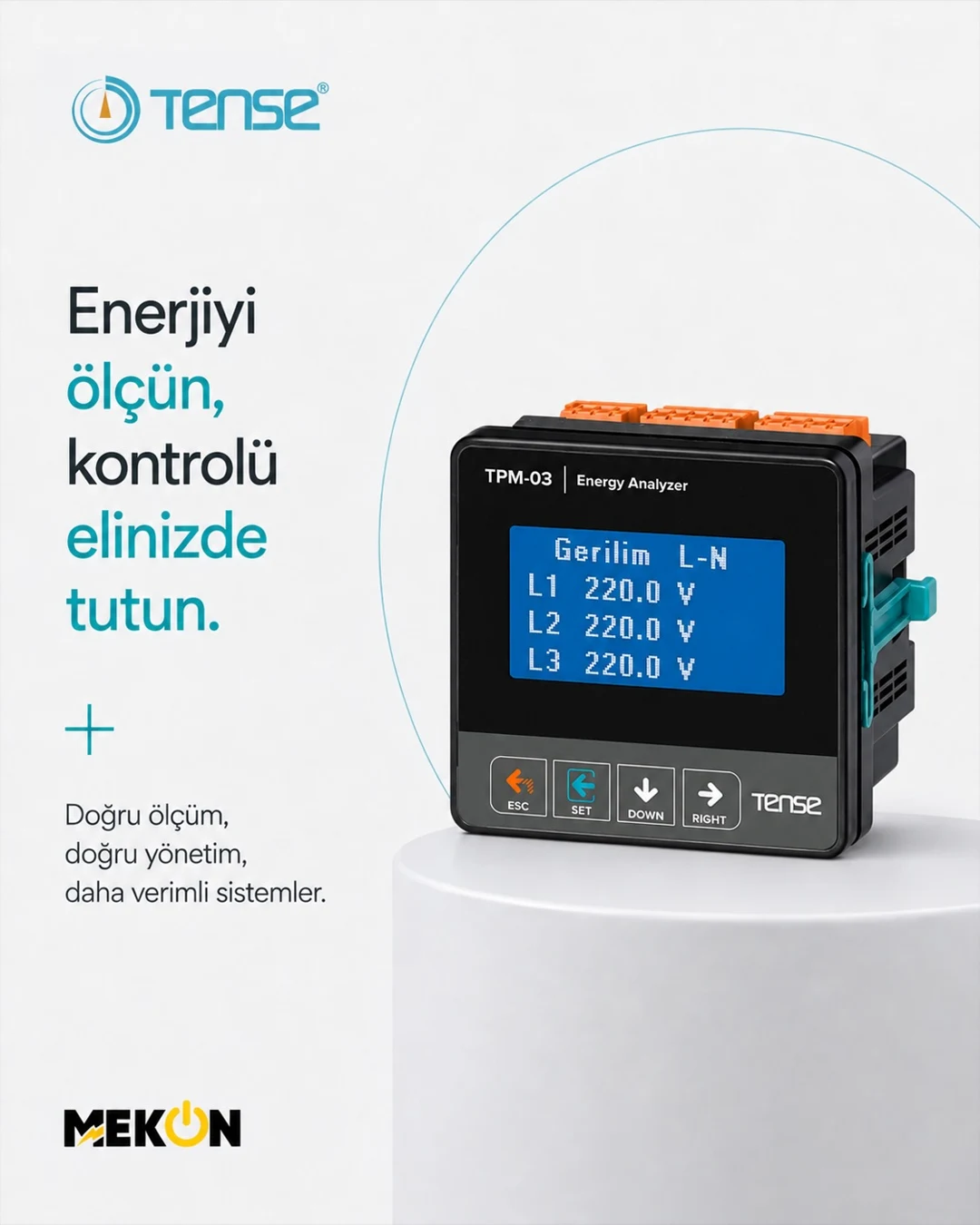 Enerjiyi ölçün, kontrolü elinizde tutun, MEKON Instagram